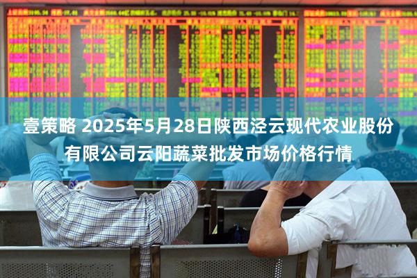 壹策略 2025年5月28日陕西泾云现代农业股份有限公司云阳蔬菜批发市场价格行情