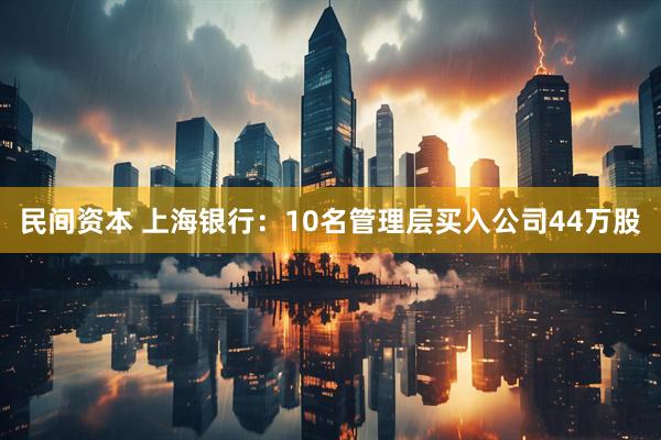 民间资本 上海银行：10名管理层买入公司44万股