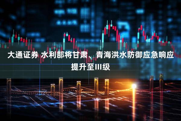 大通证券 水利部将甘肃、青海洪水防御应急响应提升至Ⅲ级