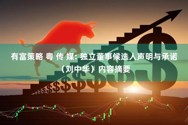 有富策略 粤 传 媒: 独立董事候选人声明与承诺（刘中华）内容摘要