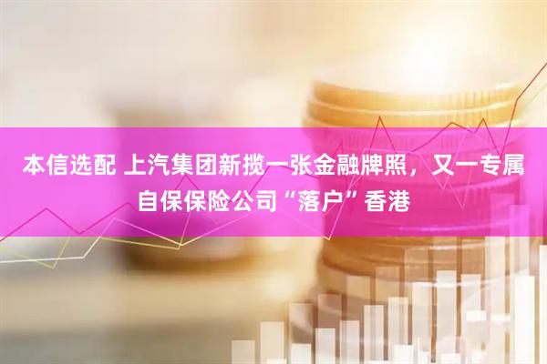 本信选配 上汽集团新揽一张金融牌照，又一专属自保保险公司“落户”香港